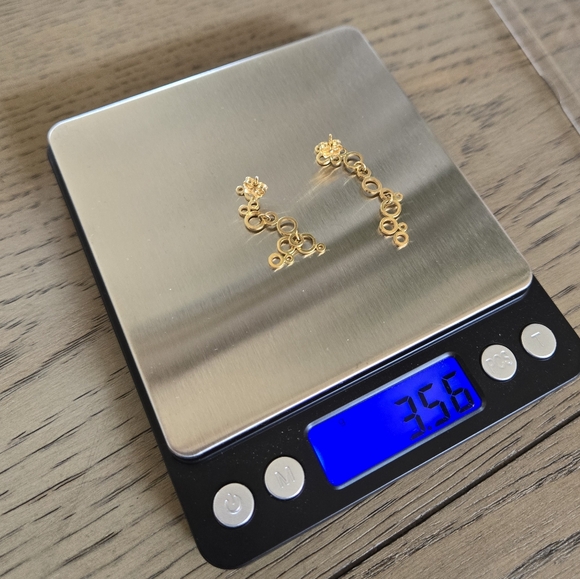 Ben Bridge 18k Gold Circle Drop Earrings - Picture 6 of 10